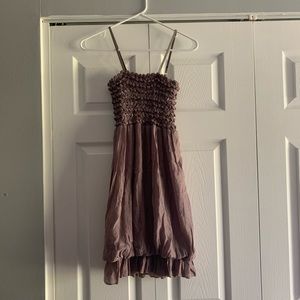 Shirred short bubble dress (straps or strapless!)